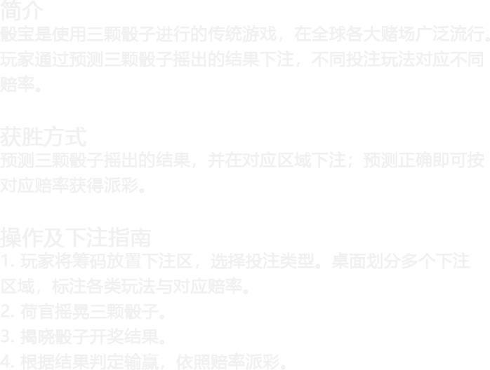 骰宝 T2 · 原始资料 1
